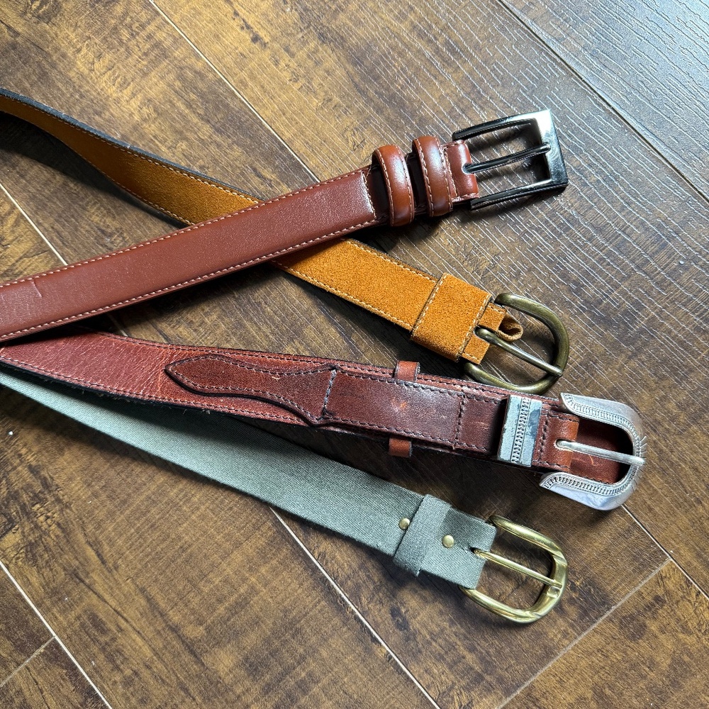4 vintage belts